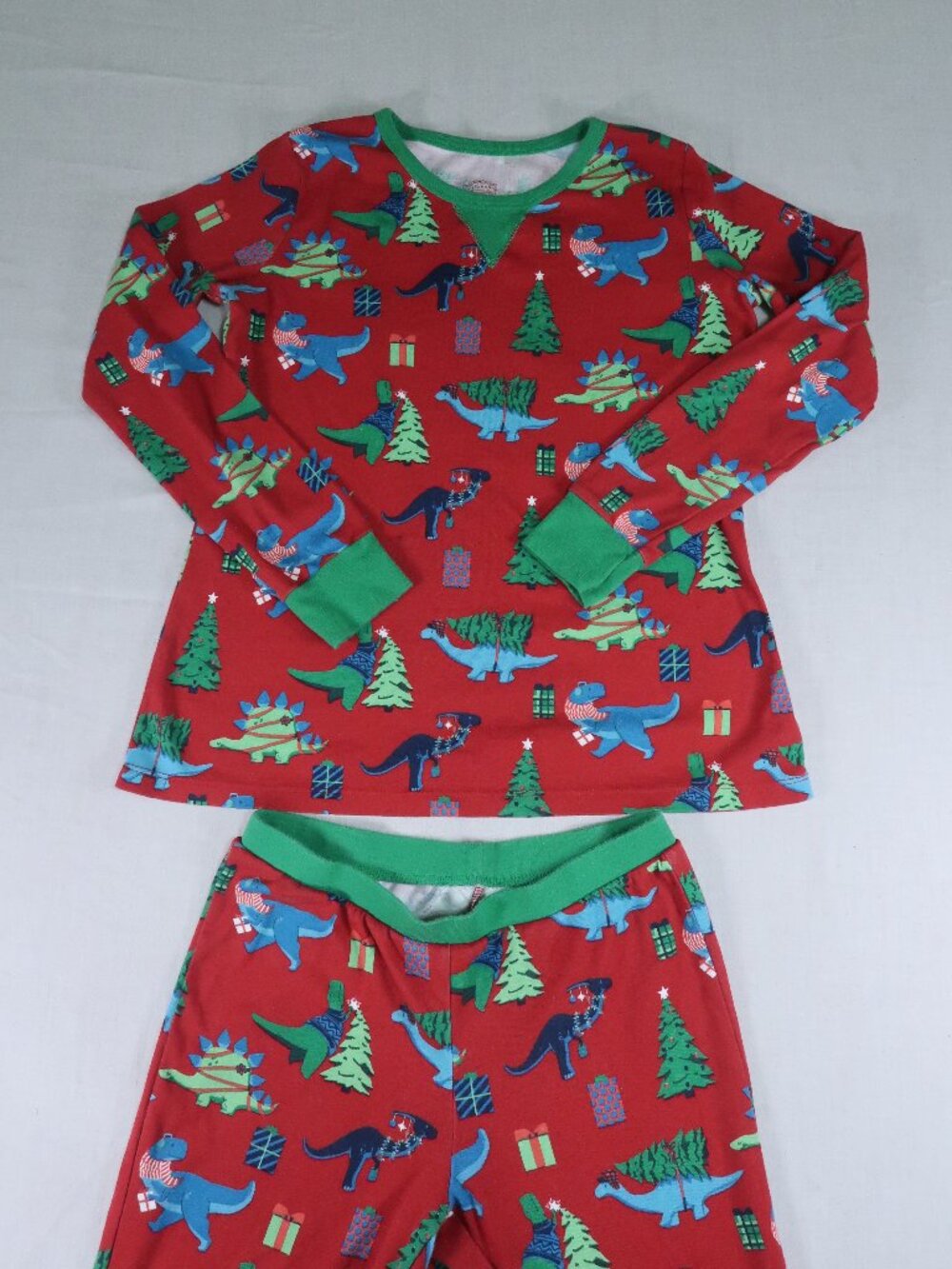 Women’s Christmas Dinosaur Pajama Set Small Holiday PJs